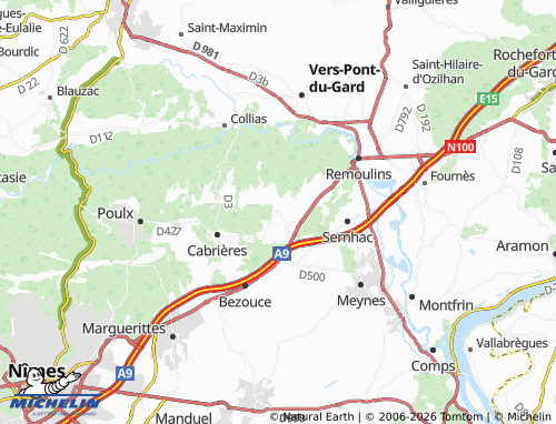 Mapa MICHELIN Lédenon - ViaMichelin