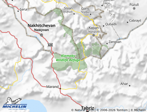 MICHELIN Ordubad map - ViaMichelin