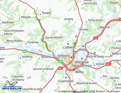 Mappa MICHELIN Pasly - ViaMichelin