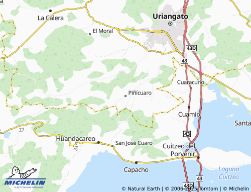 MICHELIN Piñícuaro map - ViaMichelin