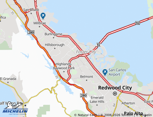 MICHELIN San Mateo map - ViaMichelin