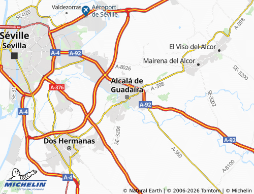Mapa MICHELIN Alcalá de Guadaíra - ViaMichelin