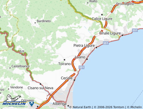 MICHELIN Boissano map - ViaMichelin
