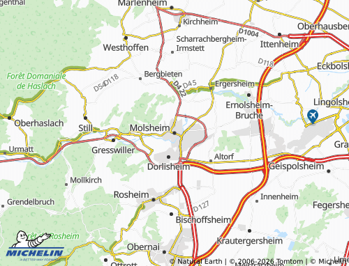 Mapa MICHELIN Molsheim - ViaMichelin