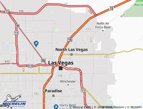 Mapa MICHELIN Las Vegas Norte (Norte de Las Vegas) - ViaMichelin