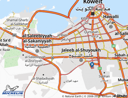 MICHELIN Ardhiya map - ViaMichelin