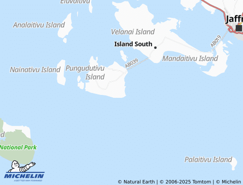 MICHELIN Punkudutivu South East map - ViaMichelin