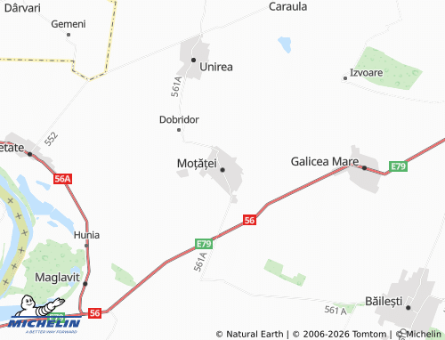 MICHELIN Moțăței map - ViaMichelin