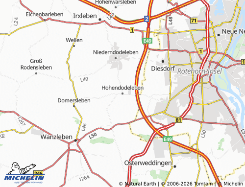 MICHELIN Hohendodeleben map - ViaMichelin