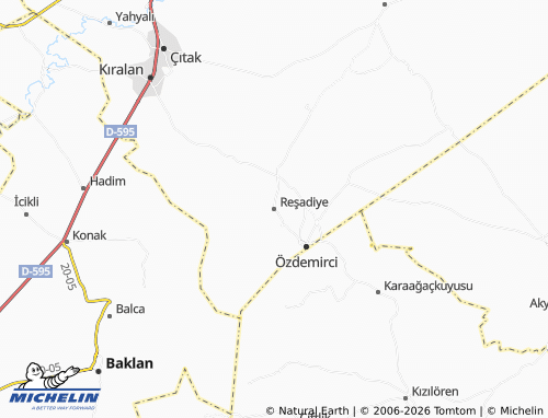 Mappa MICHELIN Reşadiye - ViaMichelin