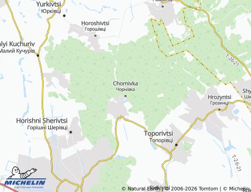 Mappa MICHELIN Chornivka - ViaMichelin