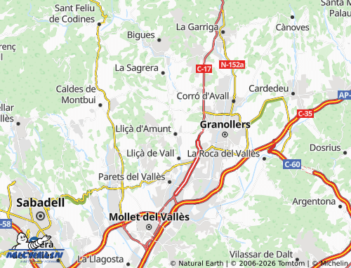 Carte MICHELIN Lliçà d'Amunt - ViaMichelin