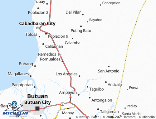 MICHELIN Tagbongabong map - ViaMichelin