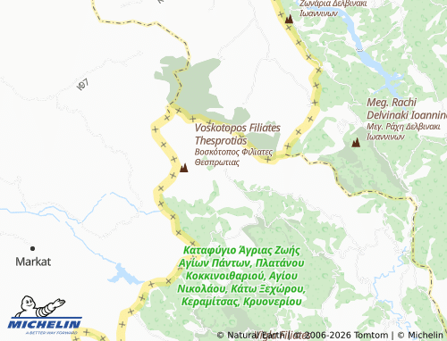 MICHELIN Tsamantas map - ViaMichelin