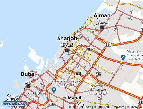 MICHELIN Abu Shagara map - ViaMichelin