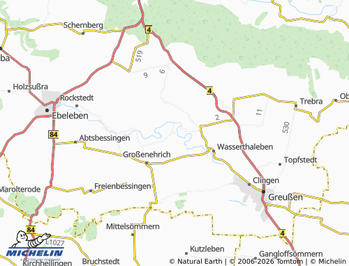 MICHELIN Bliederstedt map - ViaMichelin