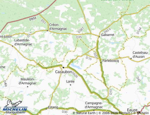 Carte MICHELIN Barbotan-les-Thermes - ViaMichelin