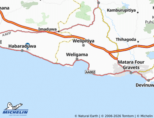 MICHELIN-Landkarte Weligama - ViaMichelin