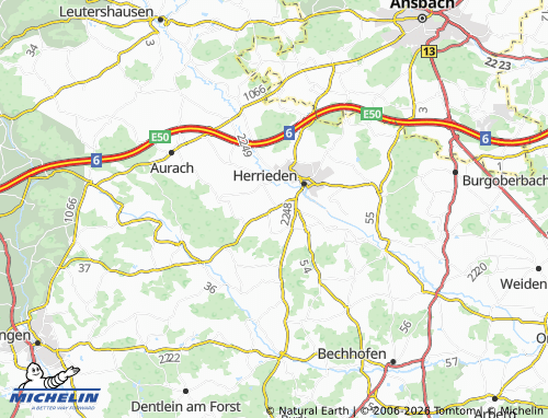 MICHELIN Brünst map - ViaMichelin
