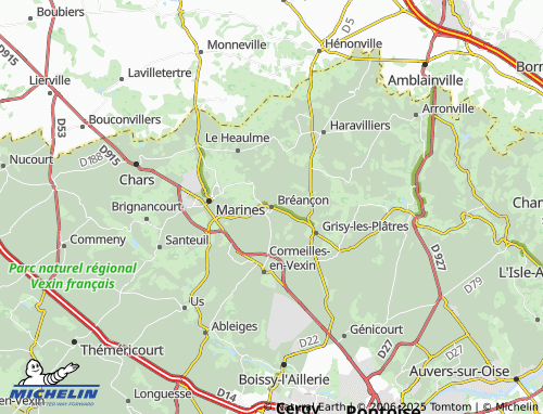 MICHELIN Bréançon map - ViaMichelin
