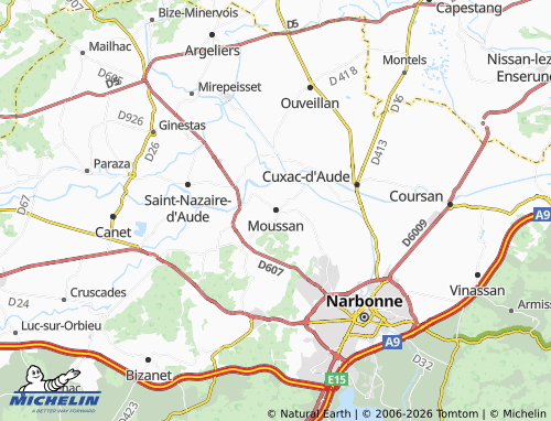 Mappa MICHELIN Moussan - ViaMichelin