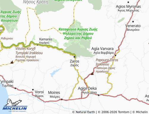 Mappa MICHELIN Zaros - ViaMichelin