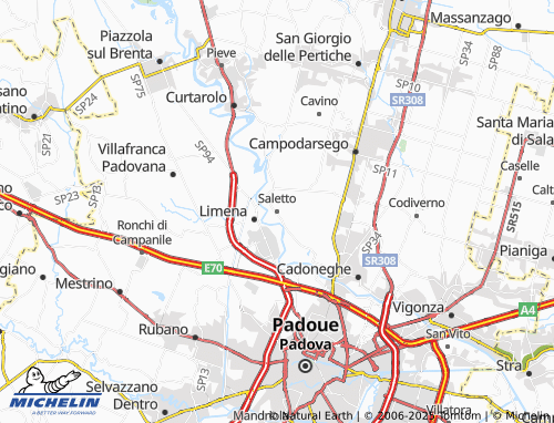 MICHELIN Saletto map - ViaMichelin