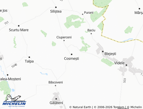 Mappa MICHELIN Cosmești - ViaMichelin