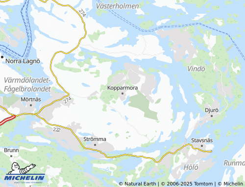 MICHELIN-Landkarte Kopparmora - ViaMichelin