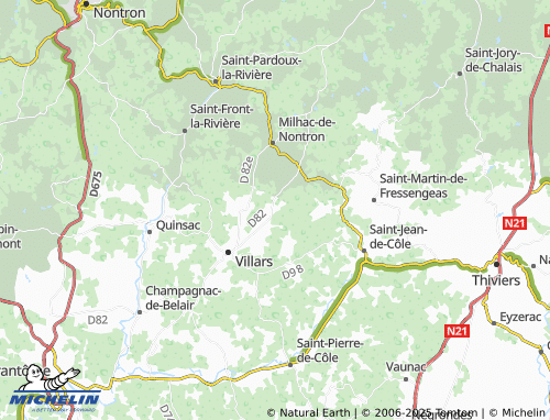 MICHELIN Le Cluzeau map - ViaMichelin