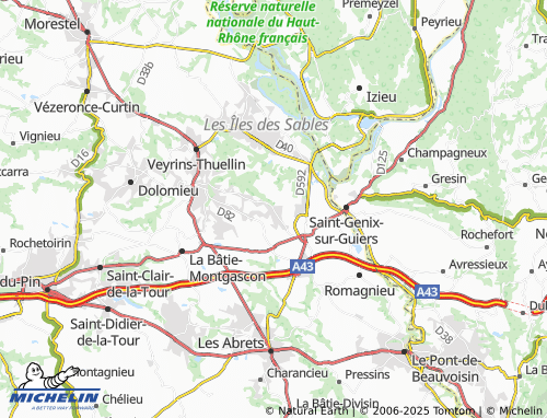 MICHELIN Granieu map - ViaMichelin