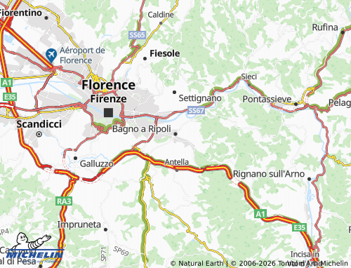 Mappa MICHELIN Bagno a Ripoli - ViaMichelin