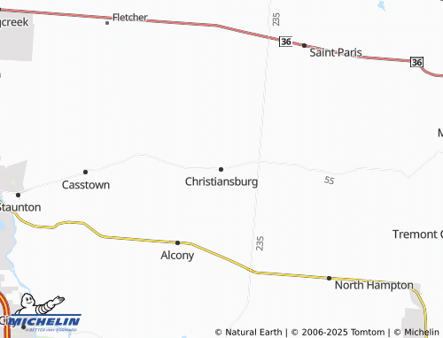 MICHELIN-Landkarte Christiansburg - ViaMichelin