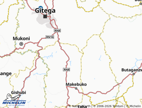 MICHELIN Bungere map - ViaMichelin