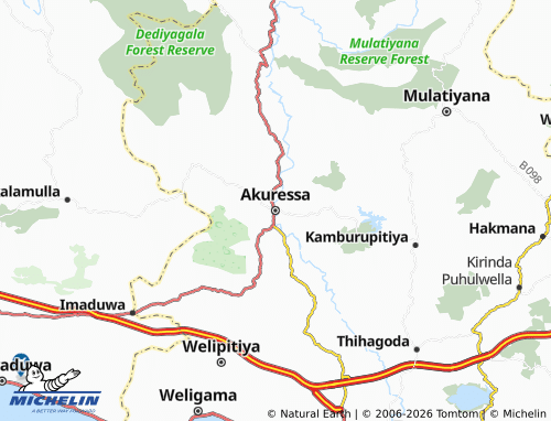 Carte MICHELIN Akuressa - ViaMichelin
