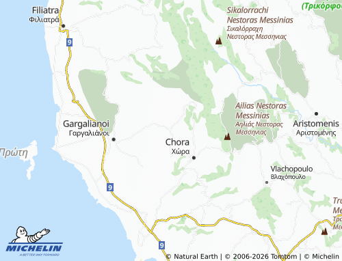 MICHELIN Pyrgos map - ViaMichelin