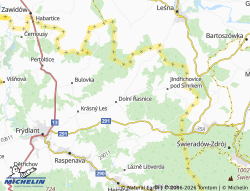 Mappa MICHELIN Horní Řasnice - ViaMichelin