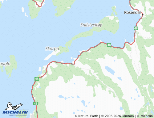 MICHELIN-Landkarte Uskedal - ViaMichelin