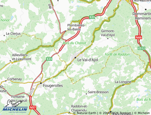 Mappa MICHELIN Le Val-d'Ajol - ViaMichelin