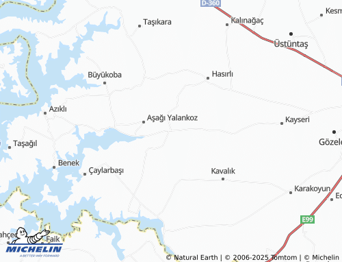 MICHELIN Beyçeri map - ViaMichelin