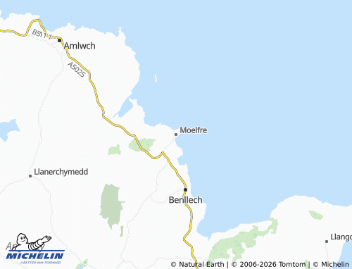 Mapa MICHELIN Moelfre - ViaMichelin