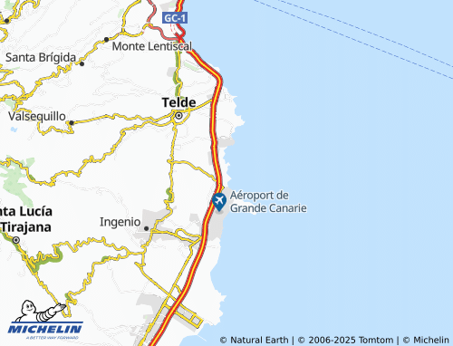 Mapa MICHELIN Playa de Tufia - ViaMichelin