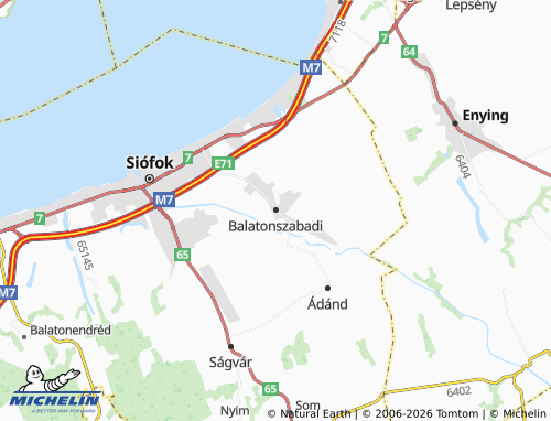 Mapa MICHELIN Balatonszabadi - ViaMichelin