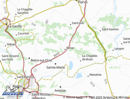 Carte MICHELIN Renac - ViaMichelin