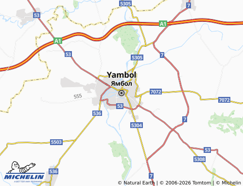 Mapa MICHELIN Yambol - ViaMichelin