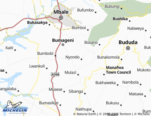 MICHELIN Nabumali map - ViaMichelin