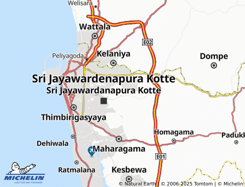 MICHELIN-Landkarte Thalangama North A - ViaMichelin