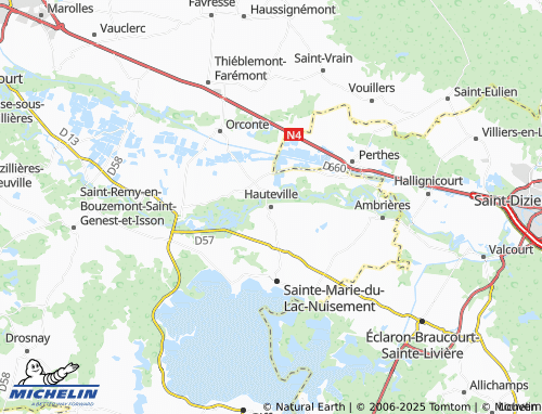 MICHELIN Hauteville map - ViaMichelin