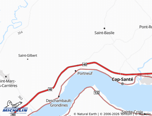 Carte MICHELIN Notre-Dame-de-Portneuf - ViaMichelin