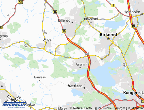 Mappa MICHELIN Farum Overdrev - ViaMichelin